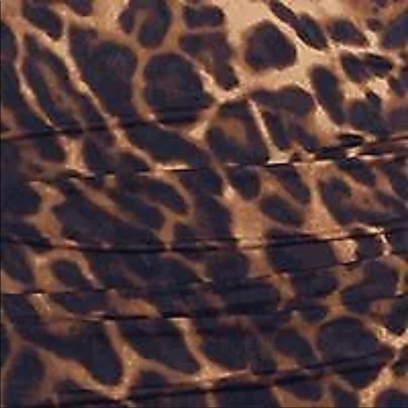 LAUREN RALPH LAUREN Women's Brown Stretch Ruched Bandeau One Piece Swimsuit - Picture 8 of 10